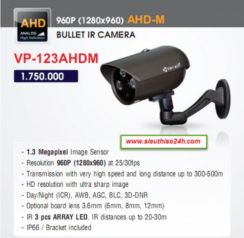  CAMERA VANTECH VP-123AHDM