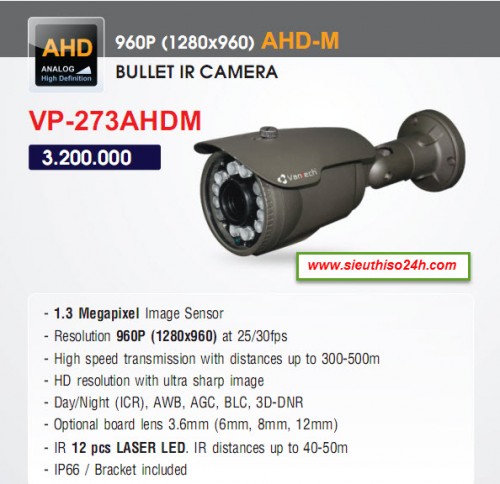  CAMERA VANTECH VP-273AHDM